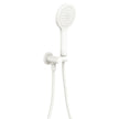 Kaya Hand Shower, Round Plate in Matte White