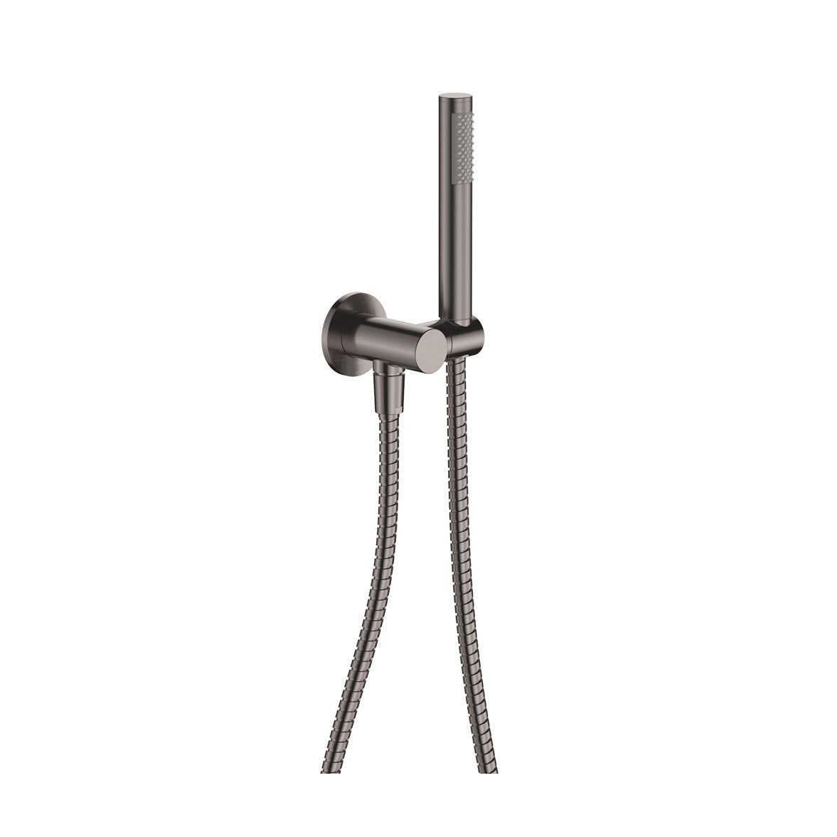 Isabella Hand Shower, Round Plate in Gun Metal