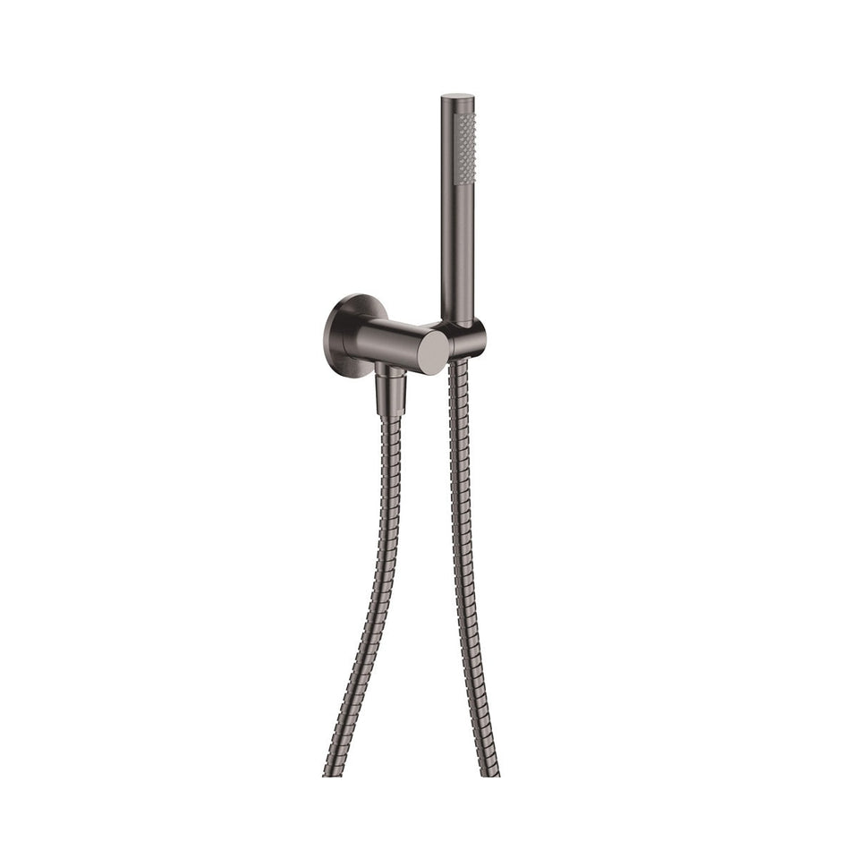 Isabella Hand Shower, Round Plate in Gun Metal
