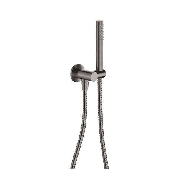 Isabella Hand Shower, Round Plate in Gun Metal