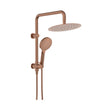 Kaya Twin Half-Rail Shower in Brushed Copper