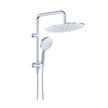 Empire Slim Twin Half-Rail Shower in Chrome
