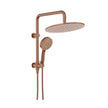 Empire Slim Twin Half-Rail Shower in Brushed Copper