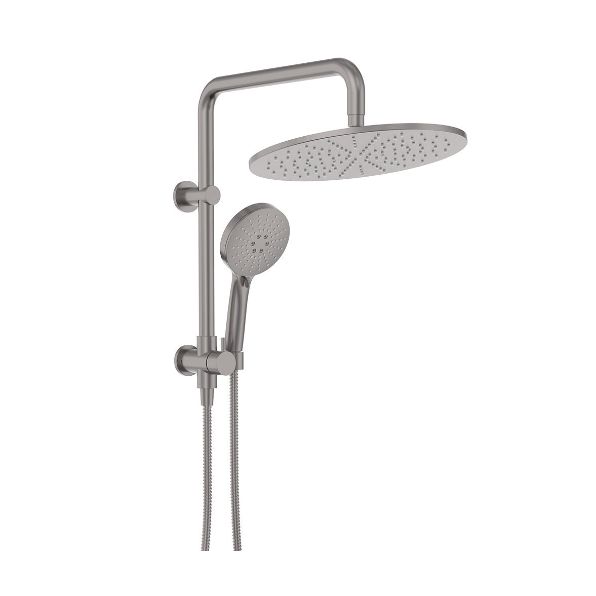 Empire Slim Twin Half-Rail Shower in Gun Metal