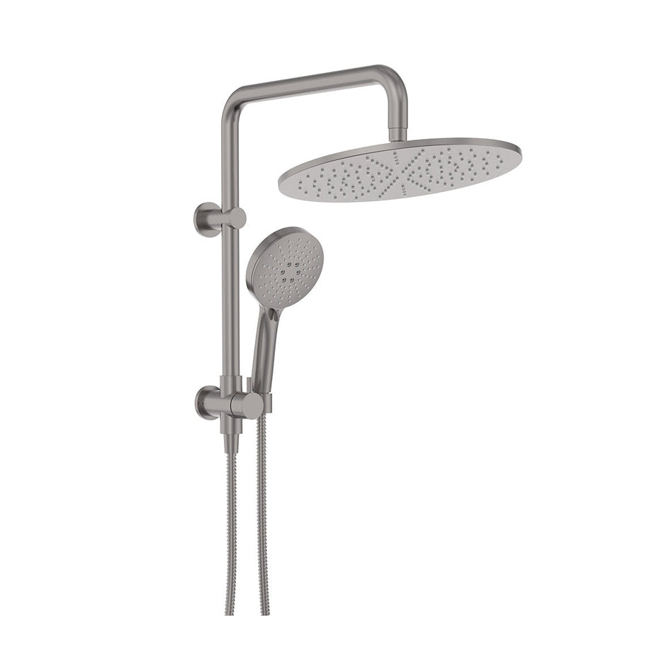 Empire Slim Twin Half-Rail Shower in Gun Metal