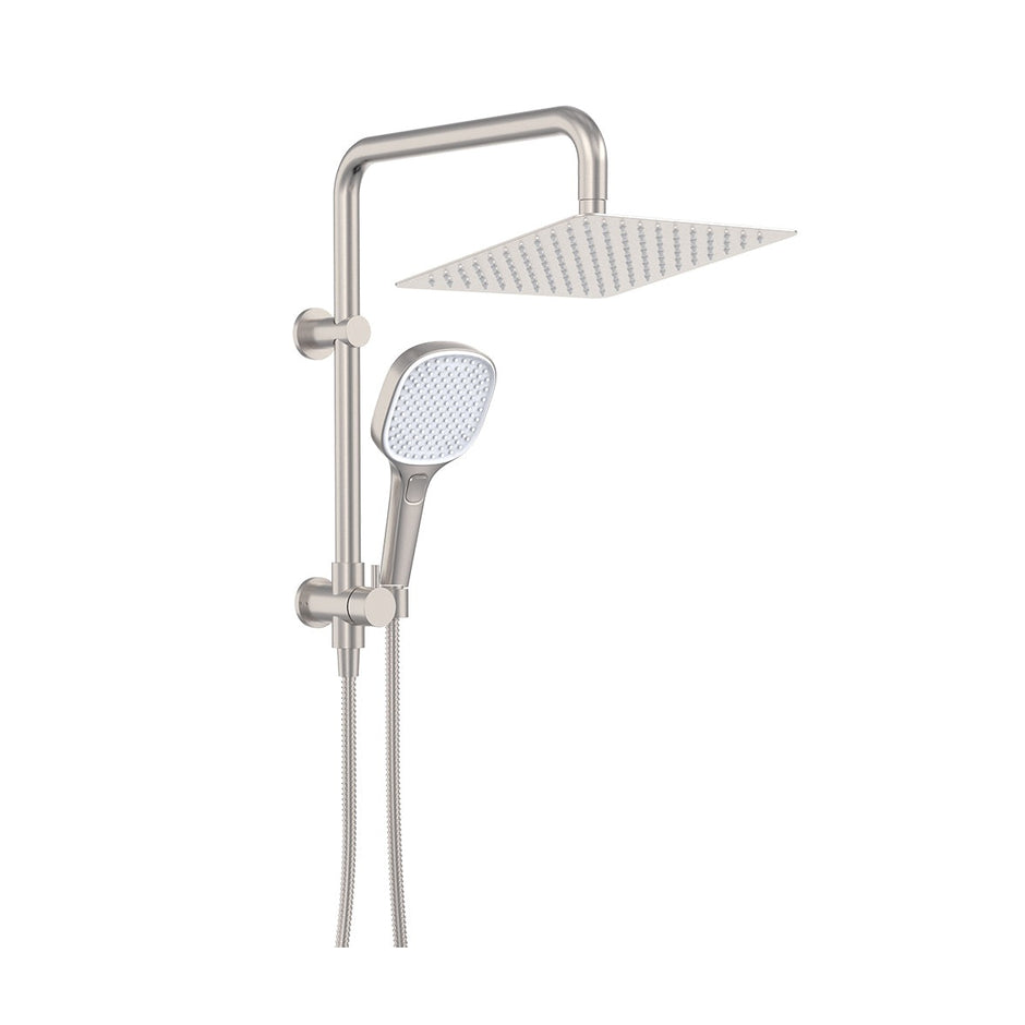 Koko Twin Half-Rail Shower in Brushed Nickel
