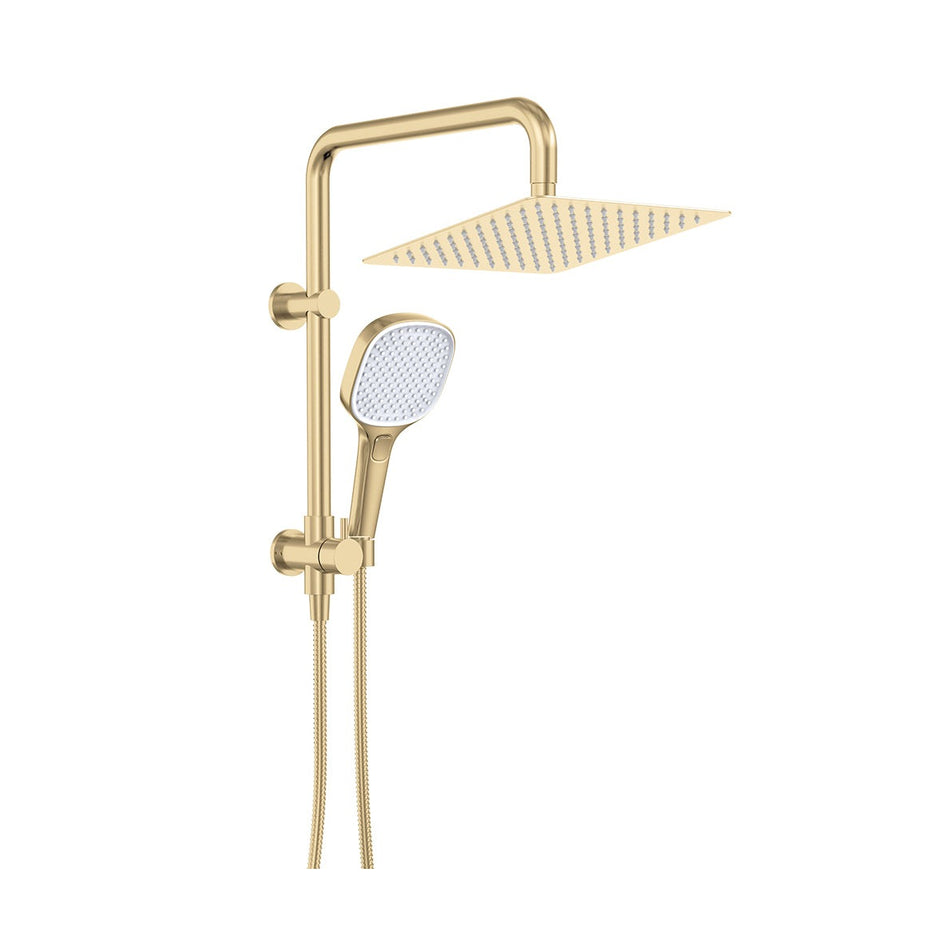Koko Twin Half-Rail Shower in Urban Brass