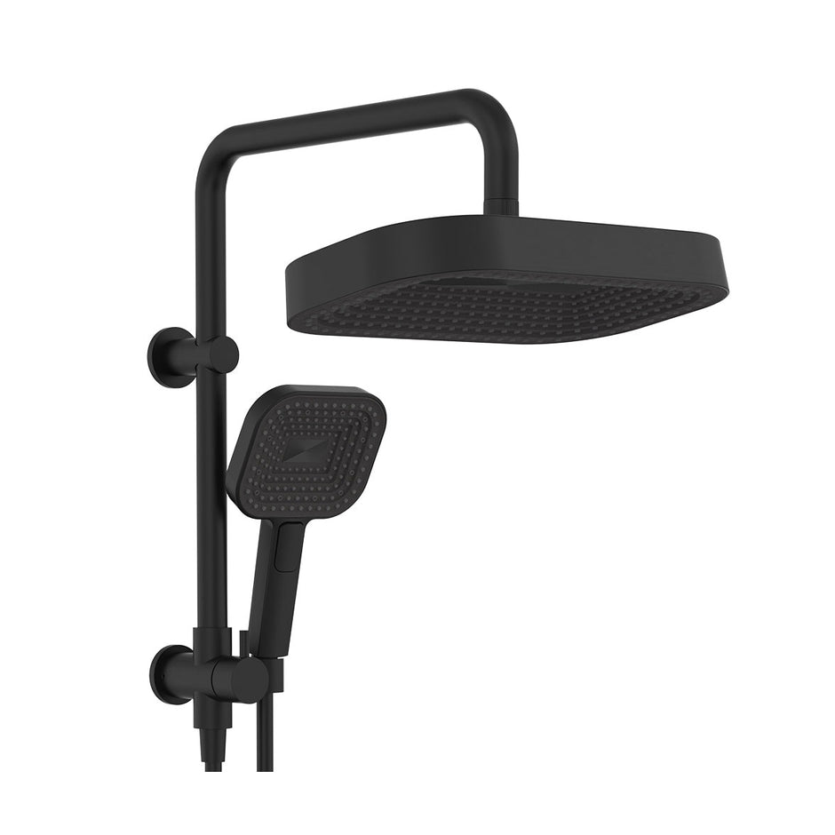 Kuro Twin Half-Rail Shower, Soft Square Head