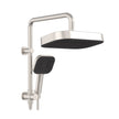 Kuro Twin Half-Rail Shower, Soft Square Head