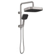 Kuro Twin Half-Rail Shower, Soft Square Head