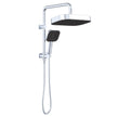 Kuro Twin Half-Rail Shower, Soft Square Head
