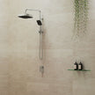 Kuro Twin Half-Rail Shower, Soft Square Head