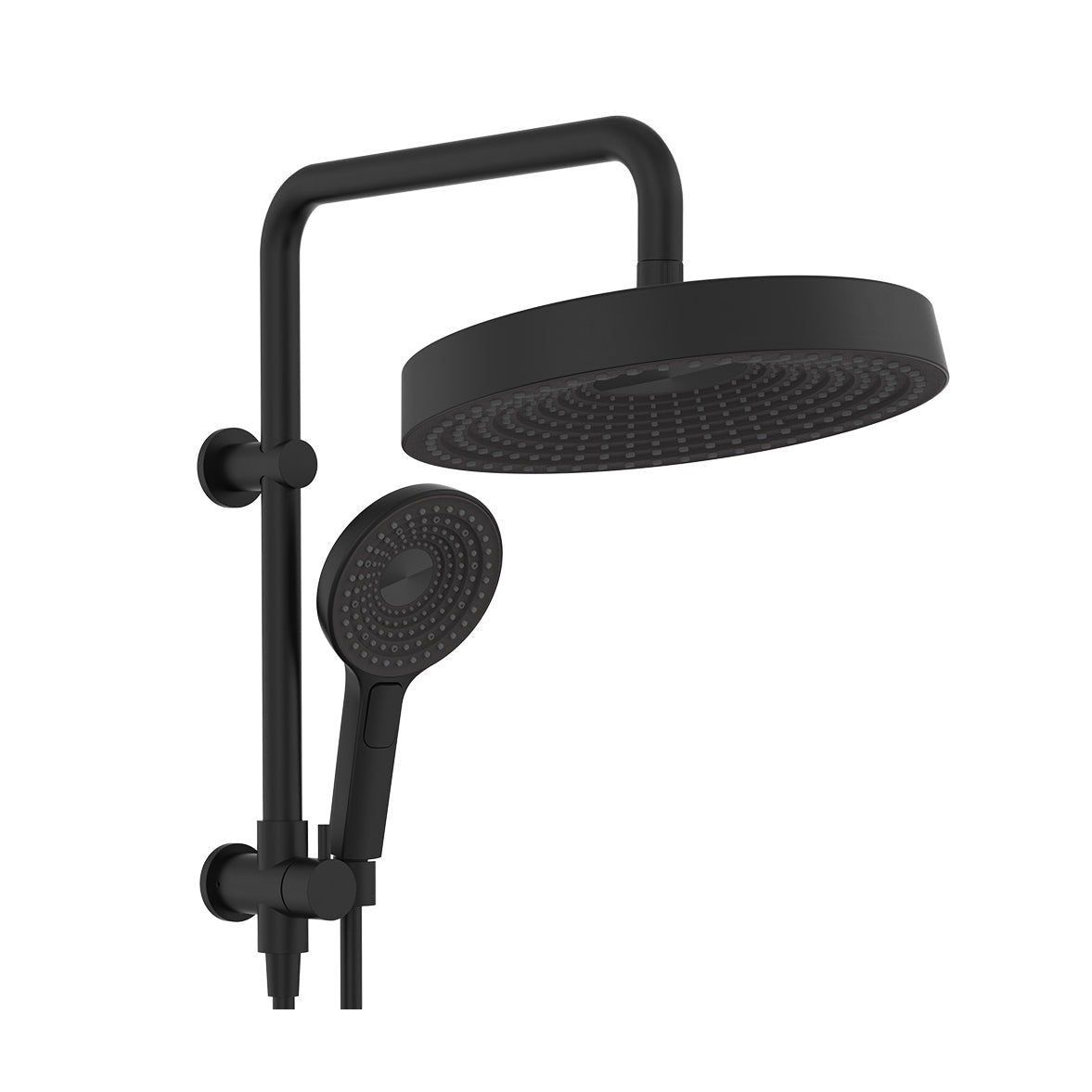 Kuro Twin Half-Rail Shower, Round Head