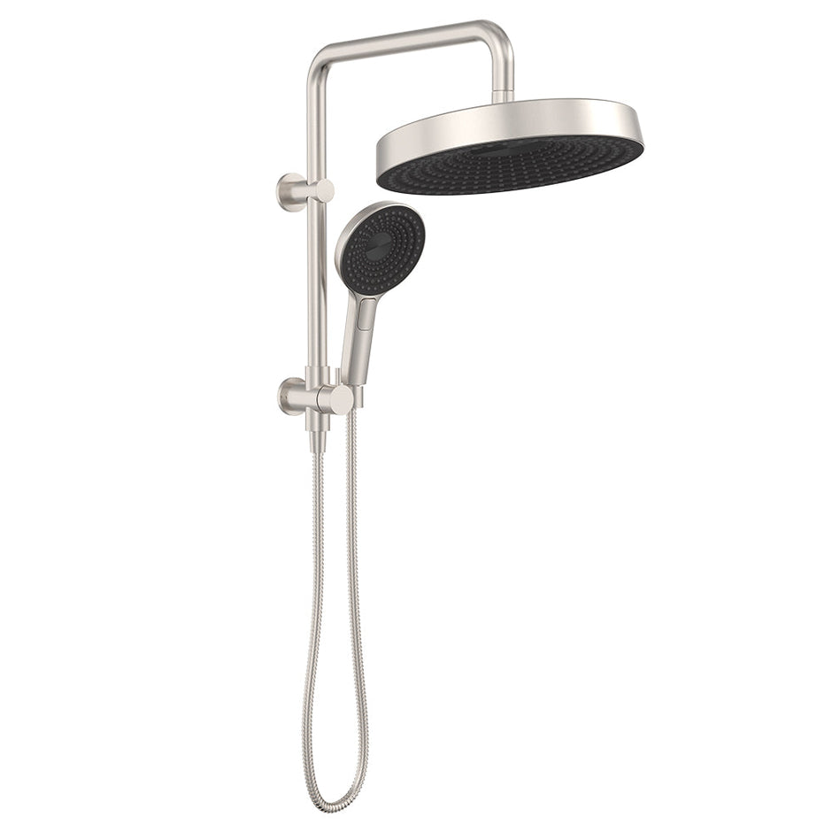 Kuro Twin Half-Rail Shower, Round Head