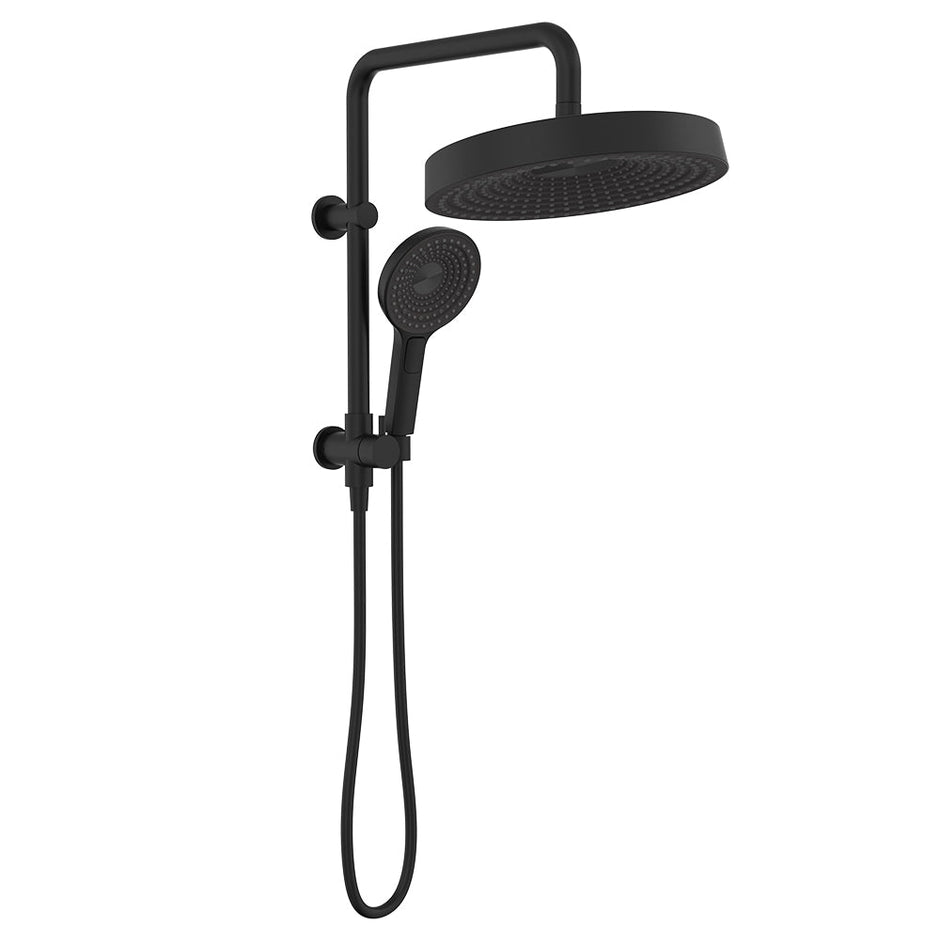 Kuro Twin Half-Rail Shower, Round Head