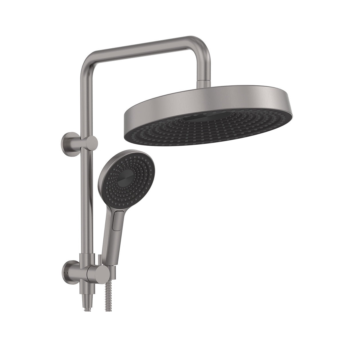 Kuro Twin Half-Rail Shower, Round Head