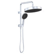 Kuro Twin Half-Rail Shower, Round Head