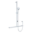 Care Inverted T Rail Shower with Push/Pull Slider in Chrome