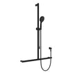 Care Inverted T Rail Shower with Push/Pull Slider in Matte Black