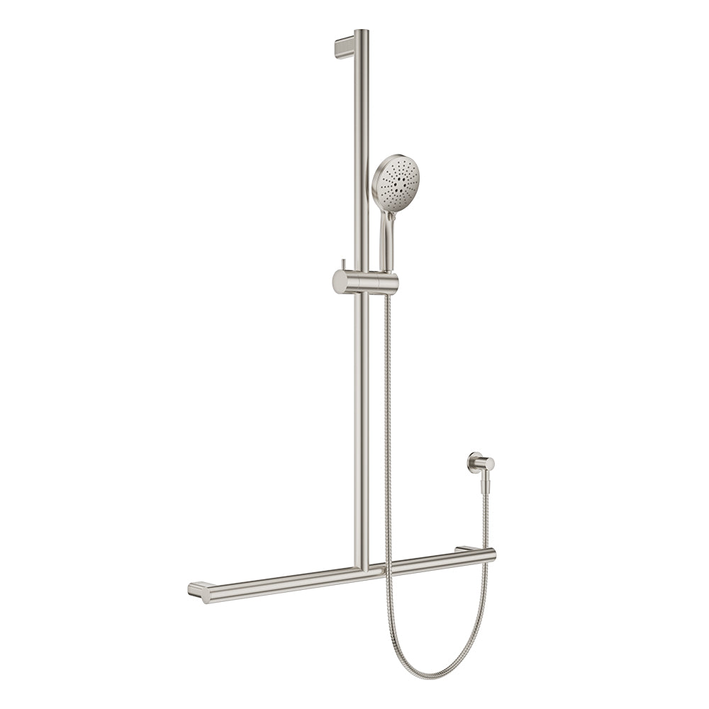 Care Inverted T Rail Shower in Brushed Nickel