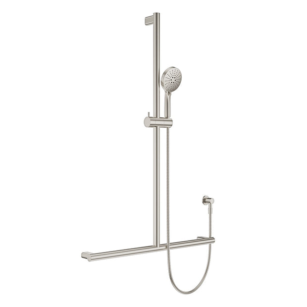 Care Inverted T Rail Shower in Brushed Nickel