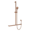 Care Inverted T Rail Shower in Brushed Copper
