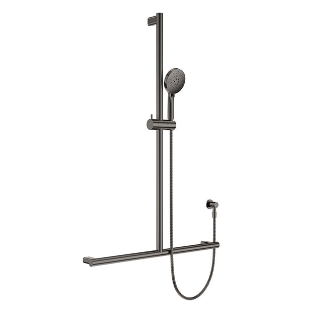 Care Inverted T Rail Shower in Gun Metal