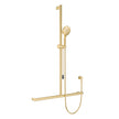 Care Inverted T Rail Shower with Push/Pull Slider in Urban Brass