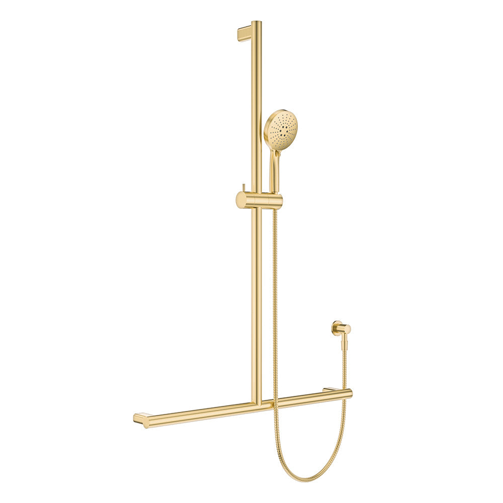Care Inverted T Rail Shower in Urban Brass