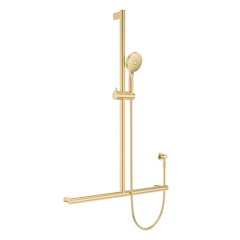 Care Inverted T Rail Shower in Urban Brass