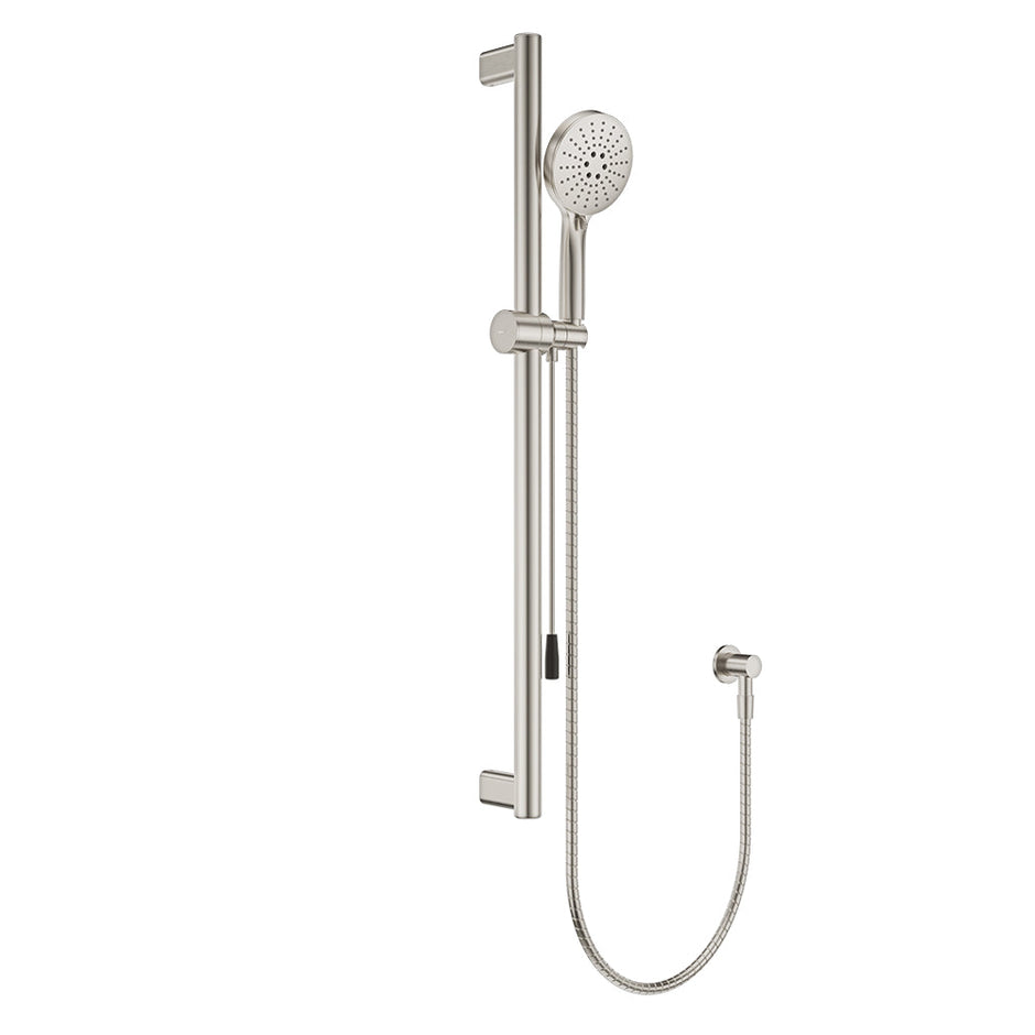 Care Rail Shower with Push/Pull Slider in Brushed Nickel