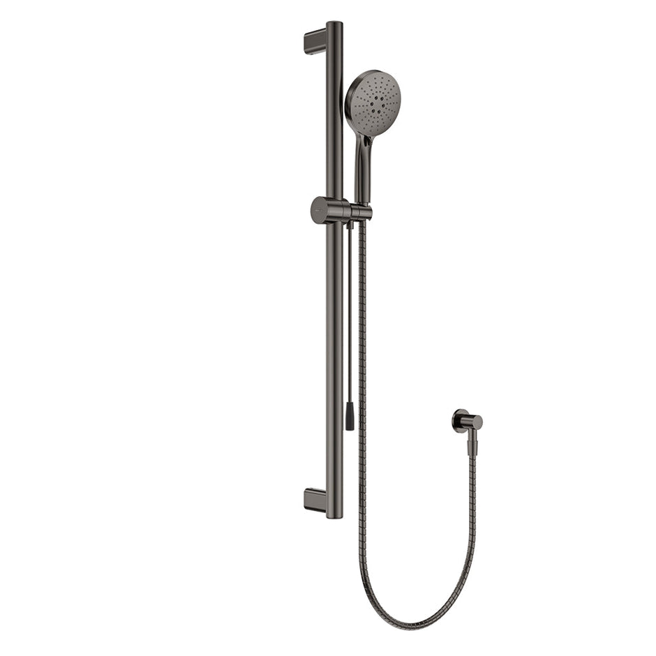 Care Rail Shower with Push/Pull Slider in Gun Metal