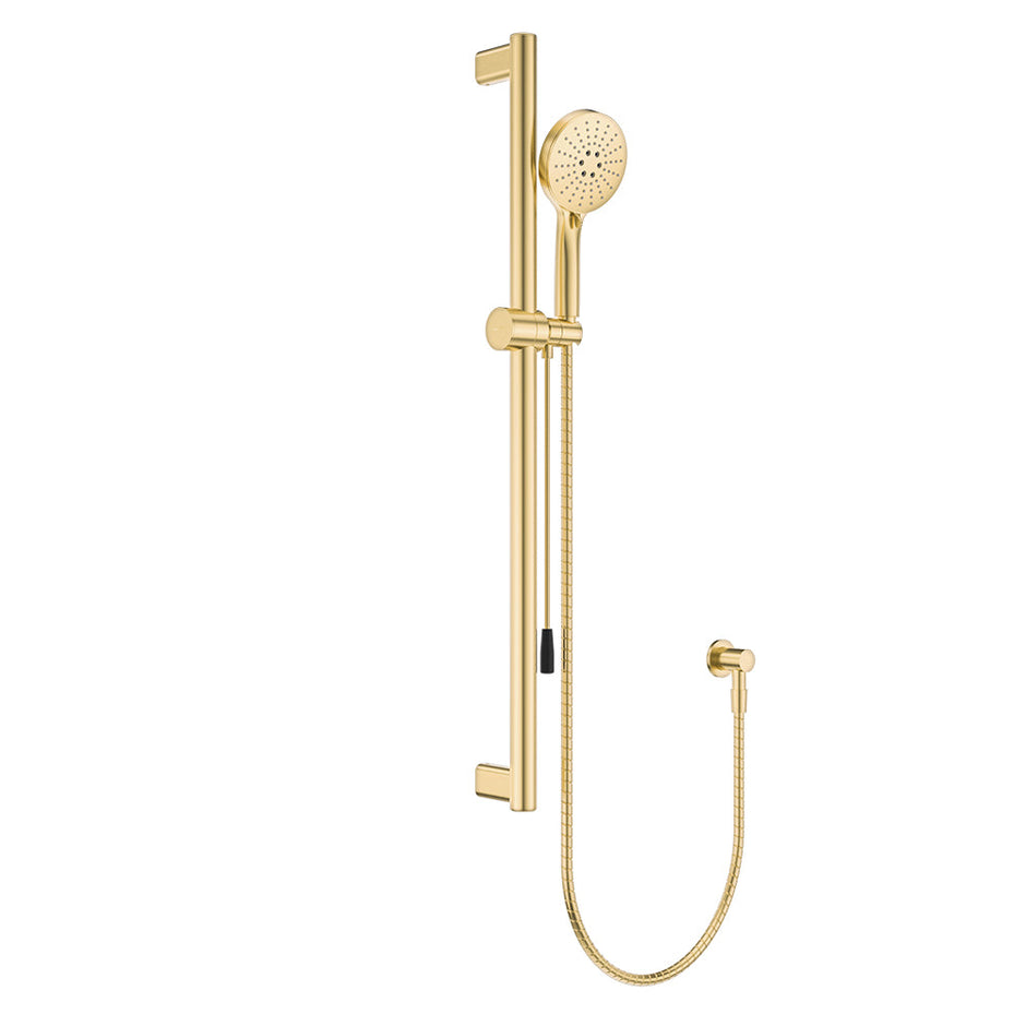 Care Rail Shower with Push/Pull Slider in Urban Brass