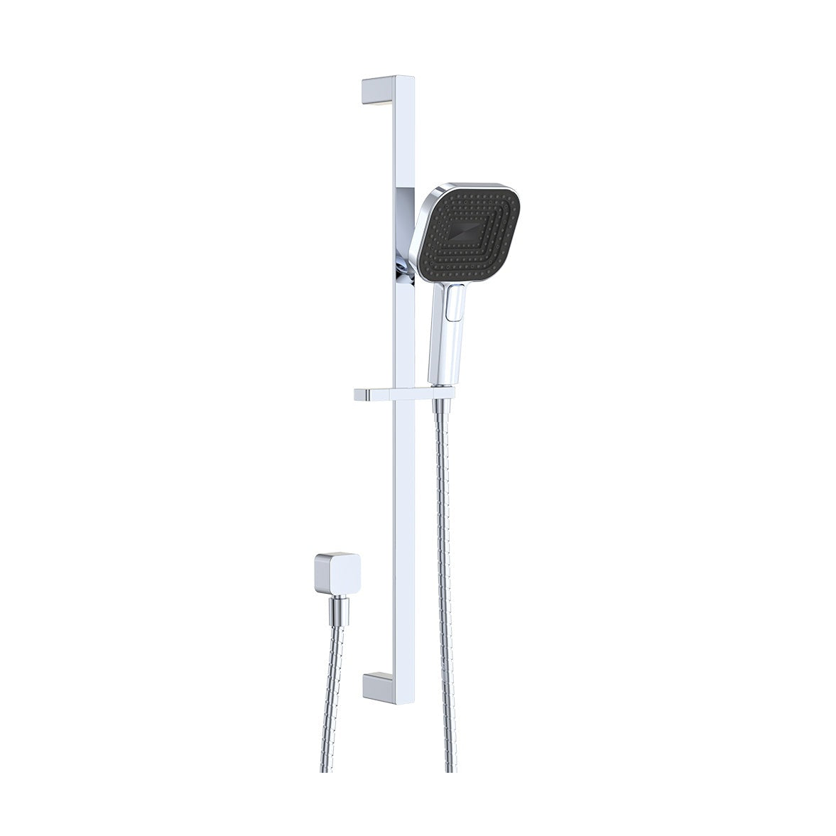 Kuro Rail Shower Soft Square Head in Chrome