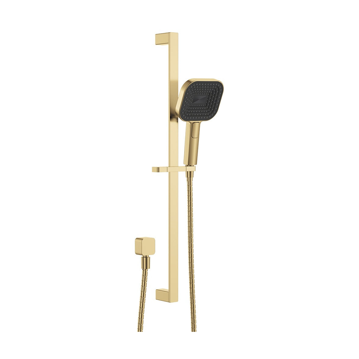 Kuro Rail Shower Soft Square Head in Urban Brass