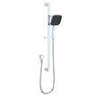 Kuro Rail Shower Soft Square Head
