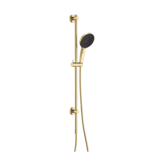 Kuro Rail Shower Round in Urban Brass