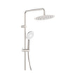 Kaya Retrofit Twin Shower in Brushed Nickel