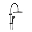 Empire Slim Curved Twin Shower in Matte Black