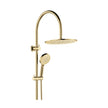 Empire Slim Curved Twin Shower in Urban Brass