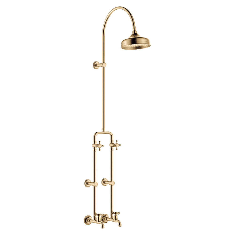 Lillian Exposed Rail Shower & Bath Set in Urban Brass