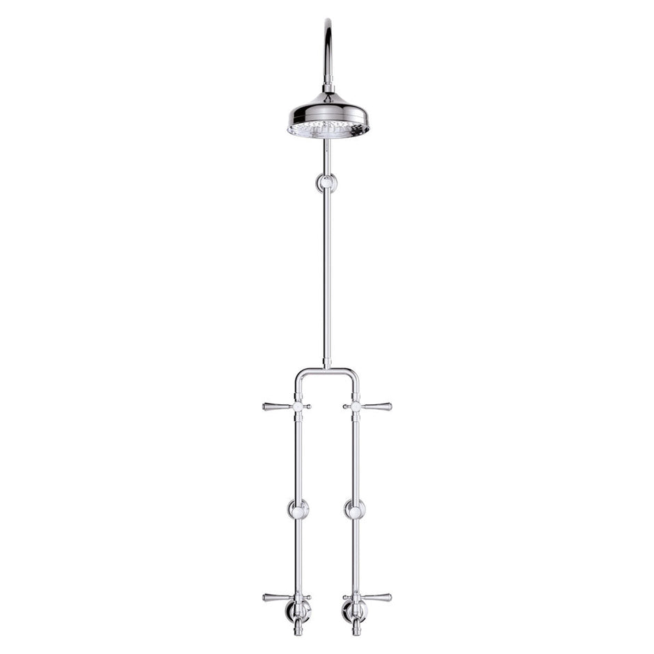 Lillian Lever Exposed Rail Shower & Bath Set