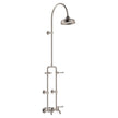 Lillian Lever Exposed Rail Shower & Bath Set in Brushed Nickel