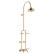 Lillian Lever Exposed Rail Shower & Bath Set in Urban Brass