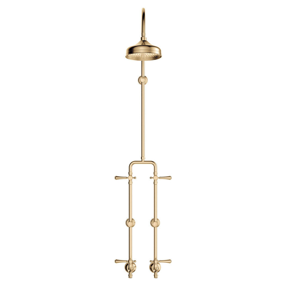 Lillian Lever Exposed Rail Shower & Bath Set