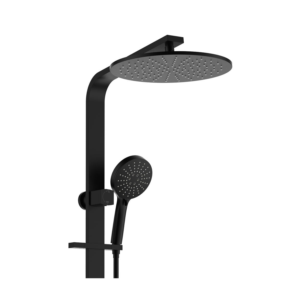 Empire Slim Deluxe Twin Shower in Matte Black