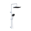 Kuro Twin Shower, Soft Square Head in Chrome