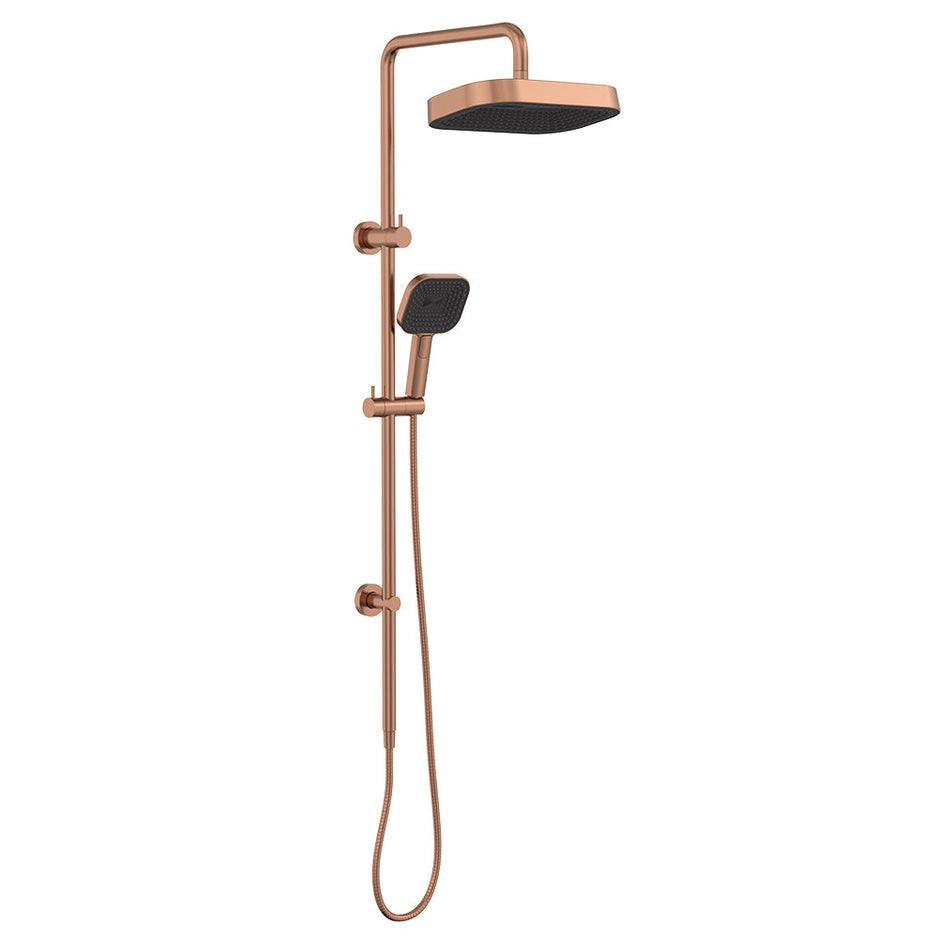 Kuro Twin Shower, Soft Square Head