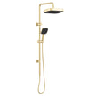 Kuro Twin Shower, Soft Square Head