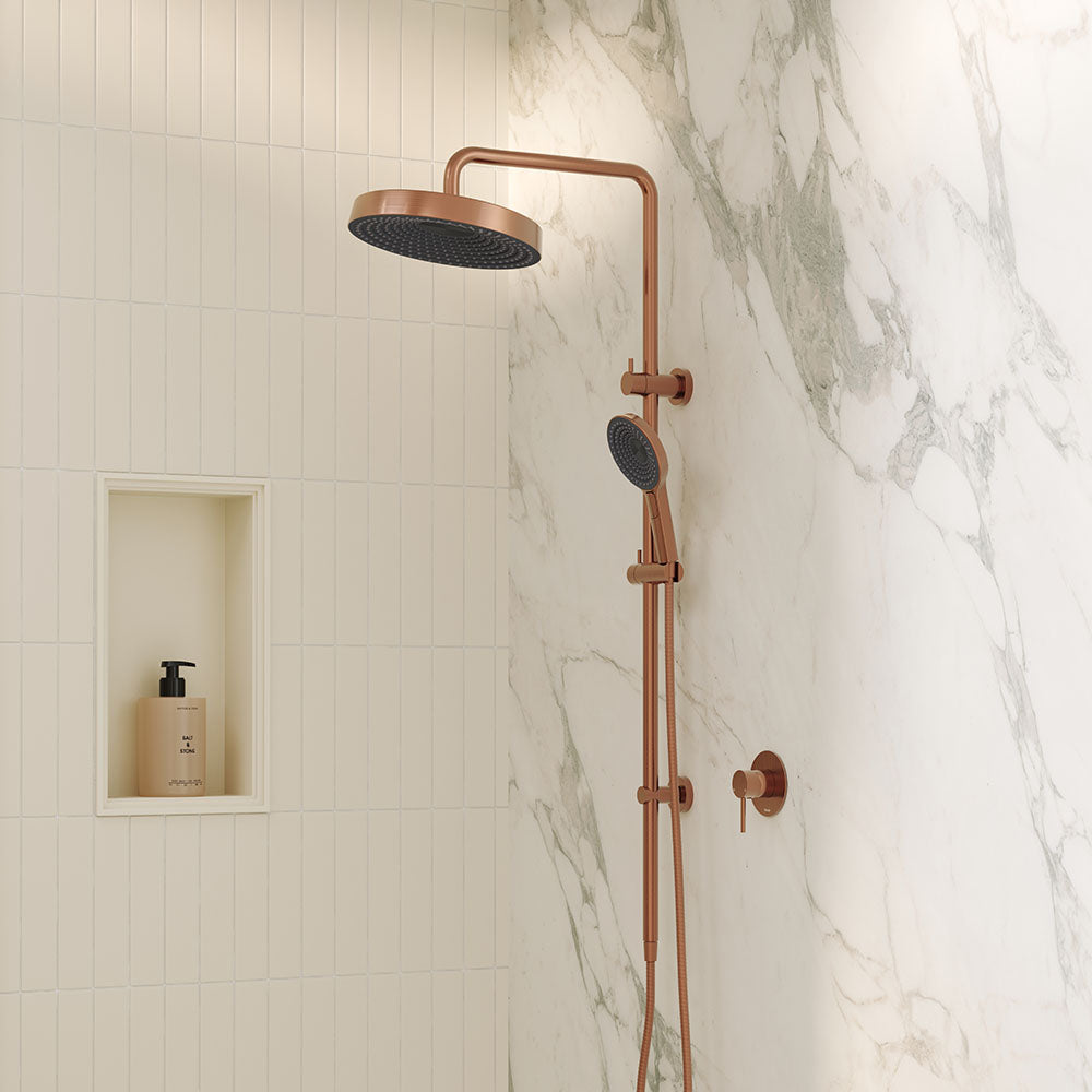 Kuro Twin Shower, Round Head